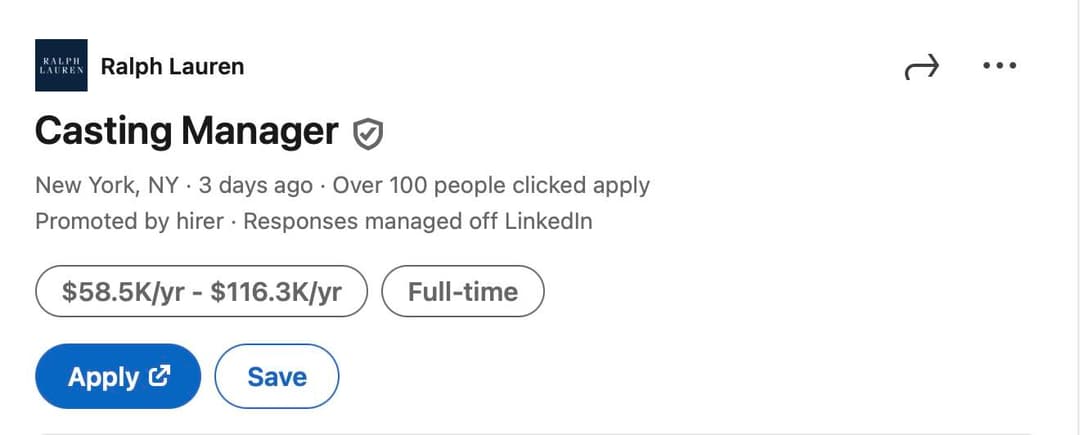 LinkedIn job post for virtual events producer