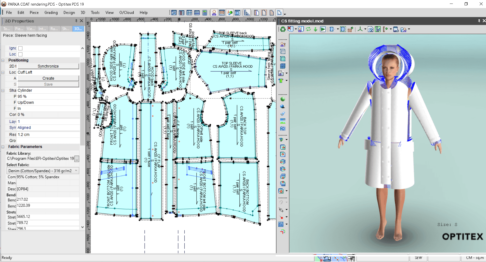 Optitex pattern image