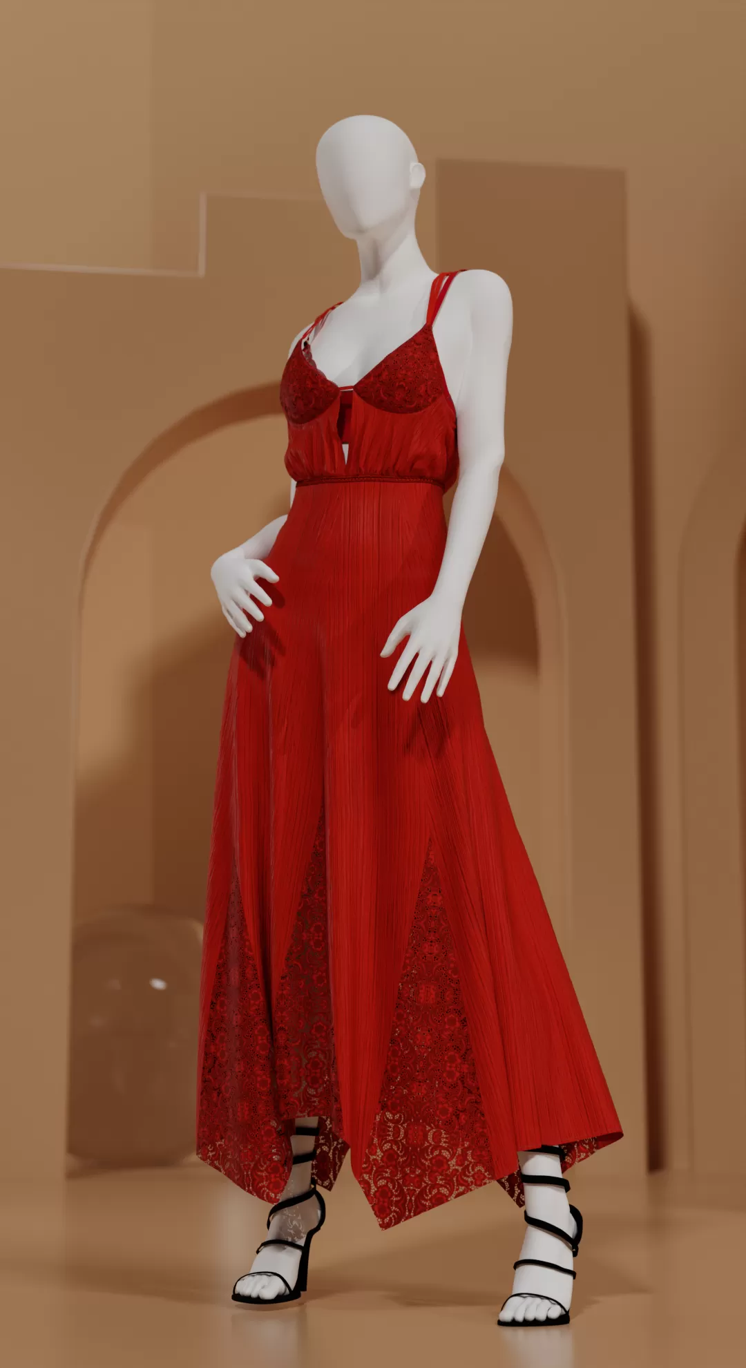 Digital garment with intricate patterns