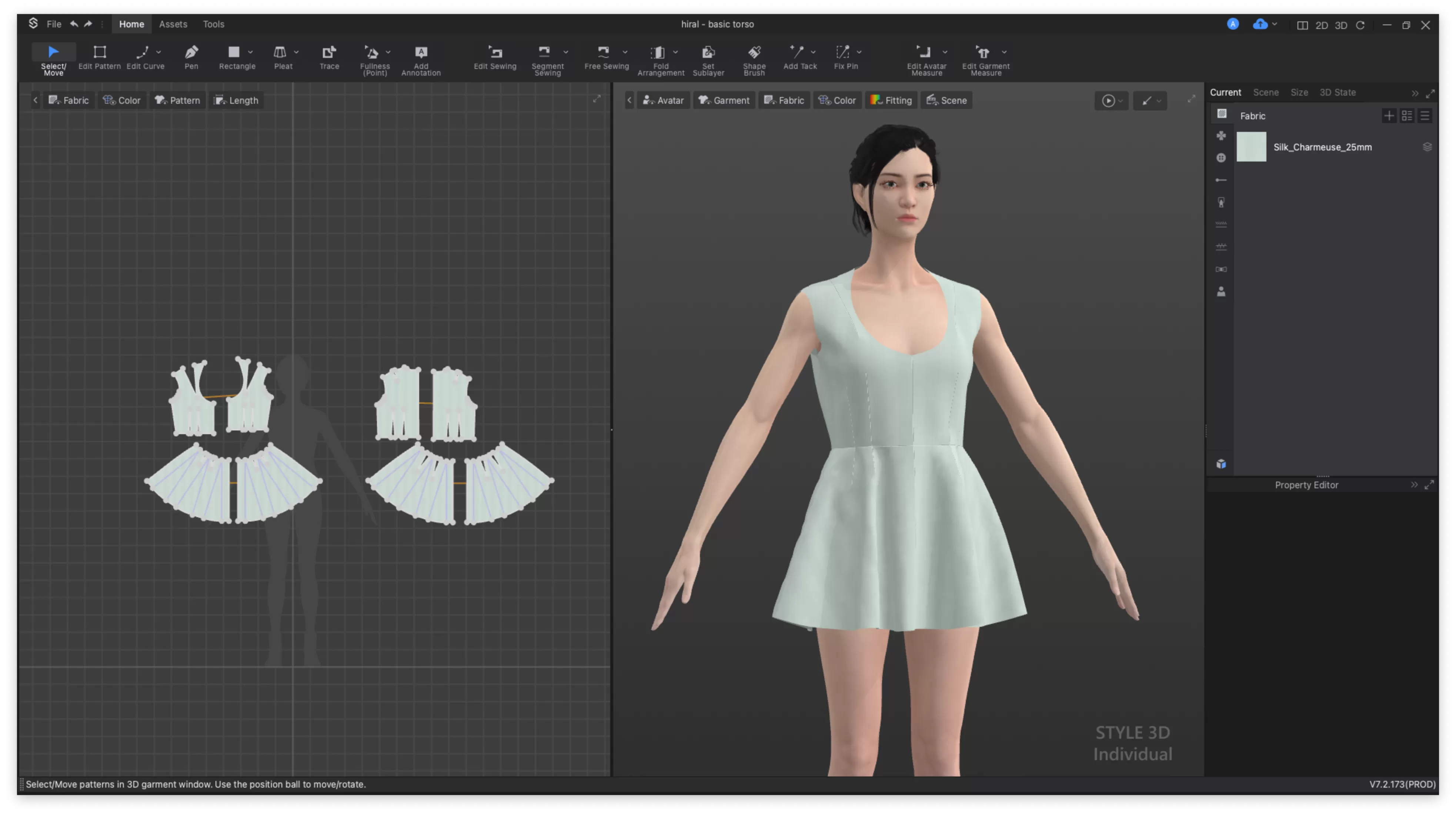 Style3D interface layout